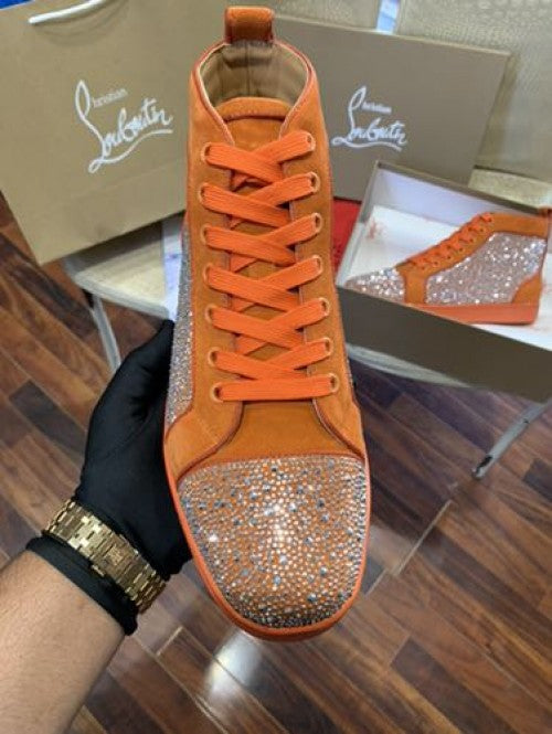 CHRISTIAN LOUBOTIN DIOMAND ORANGE PREMIUM SNEAKER