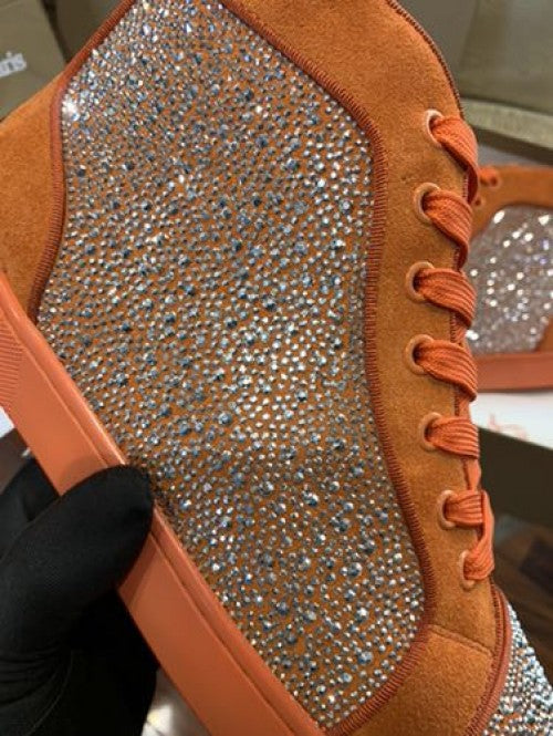 CHRISTIAN LOUBOTIN DIOMAND ORANGE PREMIUM SNEAKER