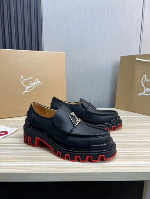 CHRISTIAN LOUBOTIN MOC DUNE CALF LEATHER PREMIUM PARTYWEAR LOFER SHOES