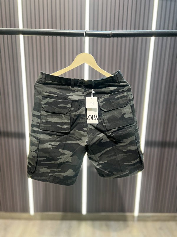 Zar A Premium Camouflage Print Shorts With Brand Packing Black