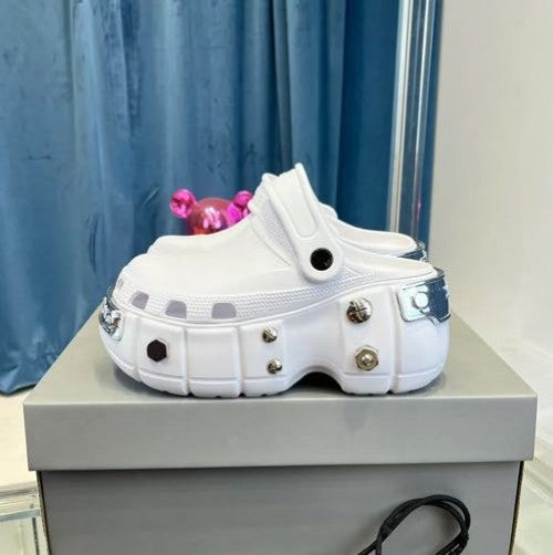 BALENCIAGA HARDCROCS WHITE PREMIUM MULE