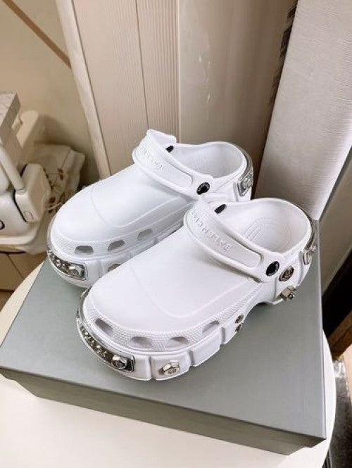 BALENCIAGA HARDCROCS WHITE PREMIUM MULE