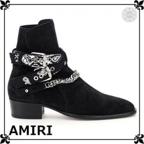 AMIR_I BANDANA TRIMMED BLACK ANKLE BOOT