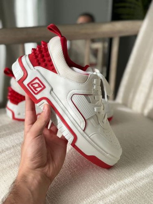 CHRISTIAN LOUBOTIN ASTROLOUBI LOW TOP WHITE SNEAKER