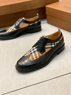 BURBERR_Y VINTAGE CHECK PANEL DERBY BEIGE PREMIUM PARTYWEAR LOFER