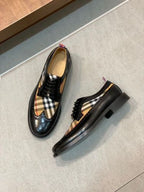 BURBERR_Y VINTAGE CHECK PANEL DERBY BEIGE PREMIUM PARTYWEAR LOFER