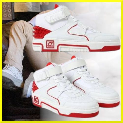 CHRISTIAN LOUBOTIN ASTROLOUBI SPIKE HIGH TOP PREMIUM SNEAKER