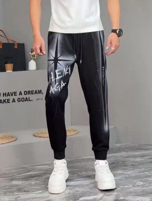 Balenciaga 100% Imported Premium Spray Printed Ultra Premium Joggers