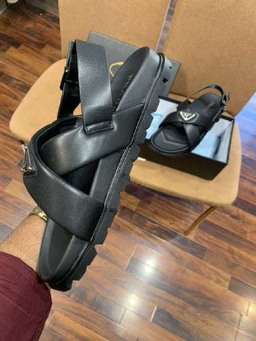 Prada Padded Crossover Strap Premium Sandle