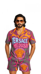 Versace 100% Imported All Over Digital Printed Very Premium Lycra Cord Set