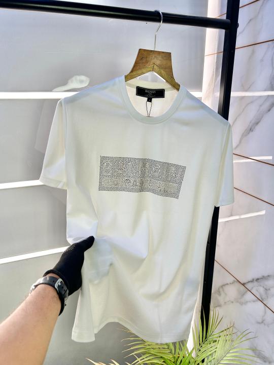 Sale Balmai n Paris White Imported Round Neck Premium T-shirt With Carry Bag F2491-WH