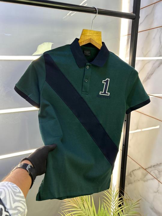 Sale Aston Martin Hacket t Green Polo Premium Collar Neck T-shirt F2589-GR