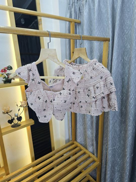 Br Women Skirt & Top Frill Skirt Peach SB165-PH