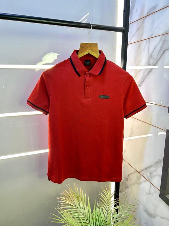 Sale Aston Martin Hacket t Red Polo Premium Collar Neck T-shirt F2589-RE