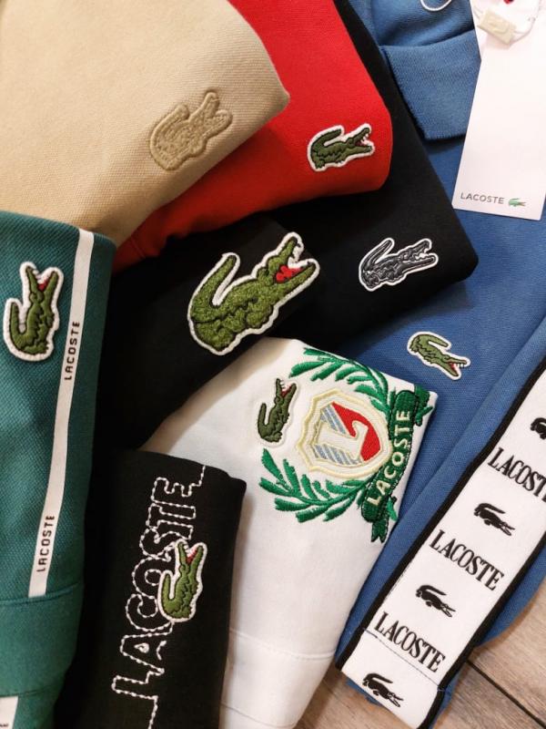 Sale Lacost e Blue Polo Premium Collar Neck T-shirt F2665-BU