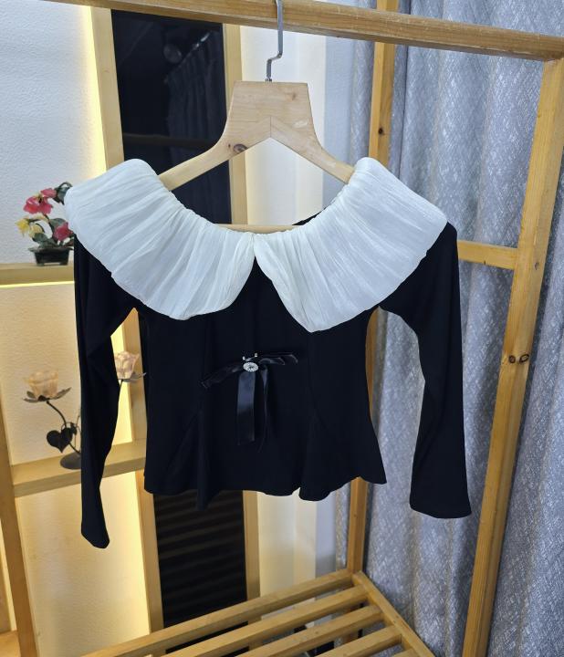 Br Women Ballon Full Sleeves Top Black SB182-BK