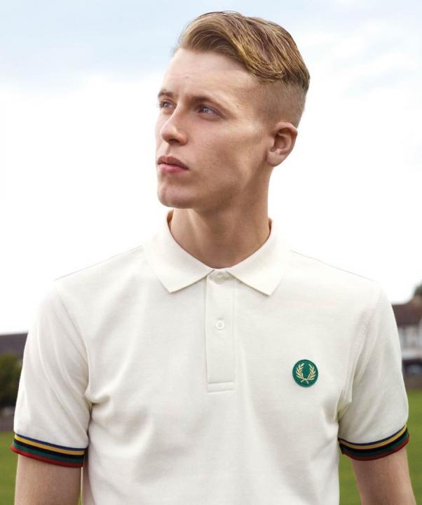 Sale Fred Perry White Polo Premium Collar Neck T-shirt F2650-WH