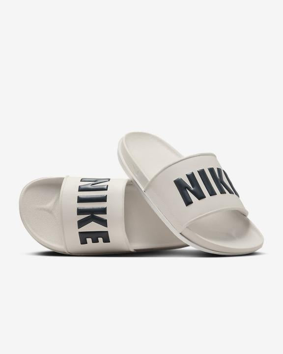102 Nike offcourt Cream Black Logo Premium Slides