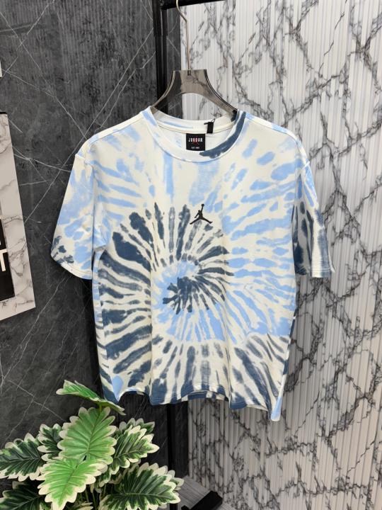 .Air.Jordan.Flight.Imported.Tie.&.Dye.All.Over.Spray.Multicoloured.Printed.Very.Premium.Drop.Shoulder.Round.Neck.Tshirt.