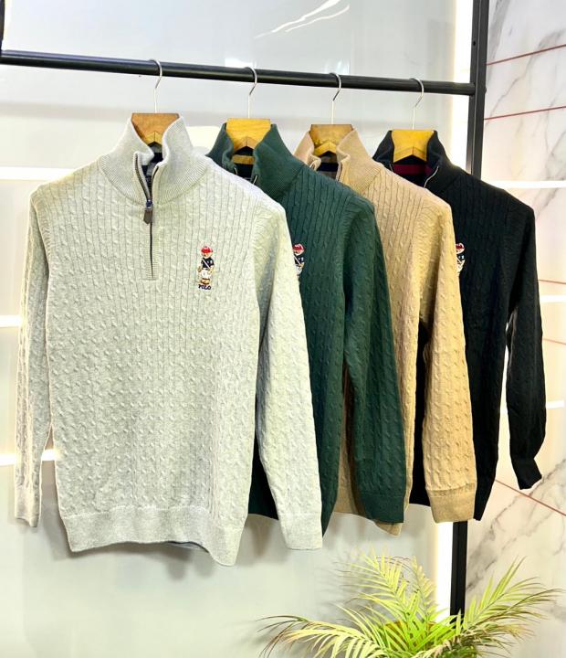 Ralph_Lauren Logo Imported Black Super Premium Pullover F3158-BL