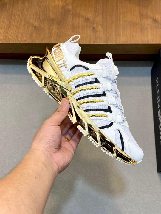 PHILIPP PLEIN SPORTS WHITE RUNNER PREMIUM SHOES
