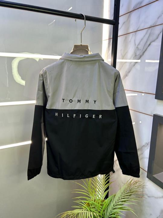 Tommy_Hilfiger Grey Imported Back Printed Super Premium Wind Shetter F3167-GY