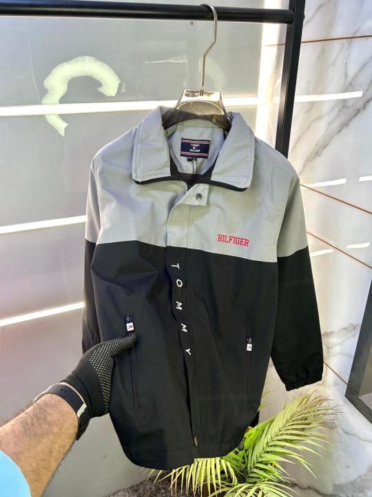 Tommy_Hilfiger Grey Imported Back Printed Super Premium Wind Shetter F3167-GY