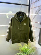 Adida s Imported Olive Super Premium Zipper Jacket F3334-OL