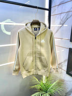 Adida s Imported Beige Super Premium Zipper Jacket F3334-BE
