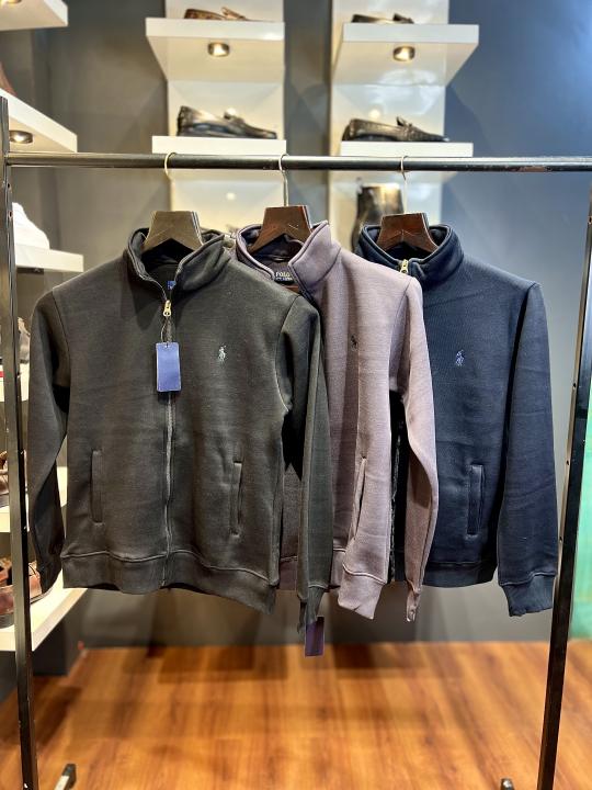 RALPH LAURE N PREMIUM IMPORTED ZIPPER JACKET GREY