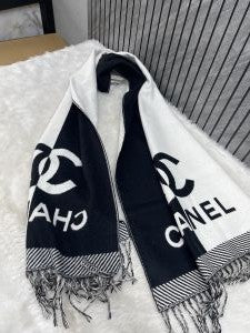 Chanel Cc3 Woollen Scarf With Plain Ziplock Bag