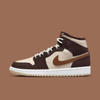 Nike Air Jordan Retro 1 Mid Brown Basalt Oatmeal Mocha