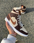 Nike Air Jordan Retro 1 Mid Brown Basalt Oatmeal Mocha